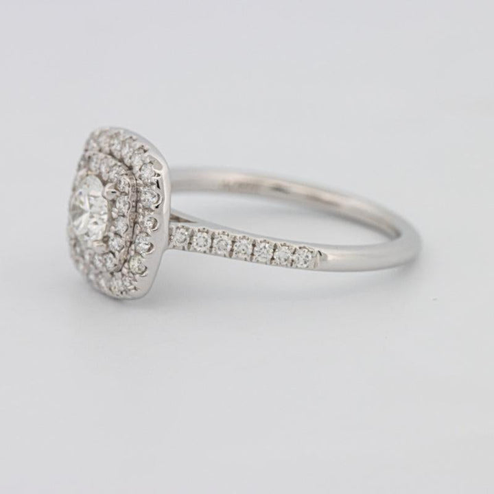 Double Halo Round Solitaire ring