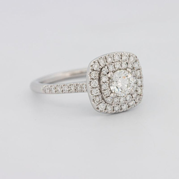 Double Halo Round Solitaire ring