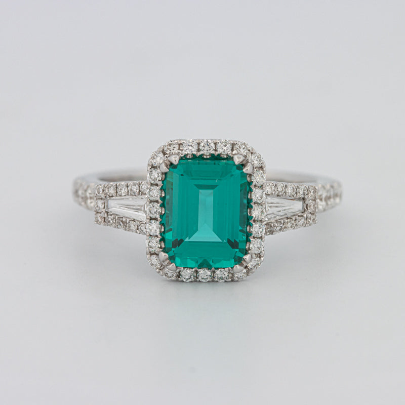 Emerald Cut Paraiba Ring