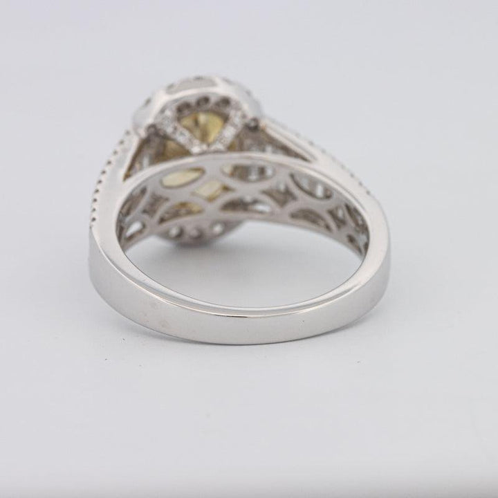 Fancy Deep Yellow Oval Halo Solitaire