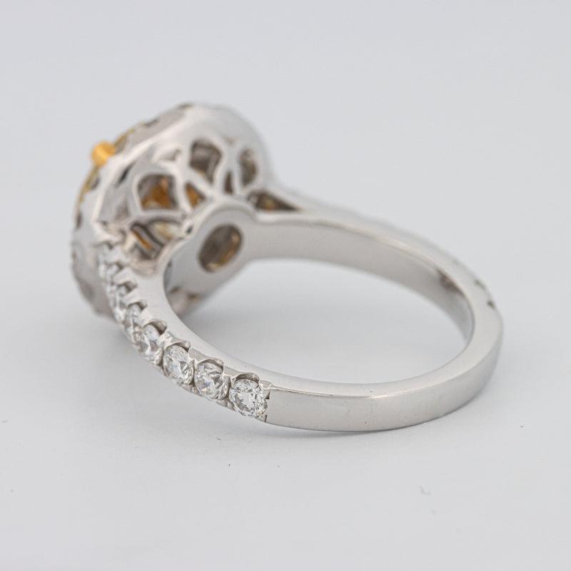 Fancy Yellow Round Halo Solitaire