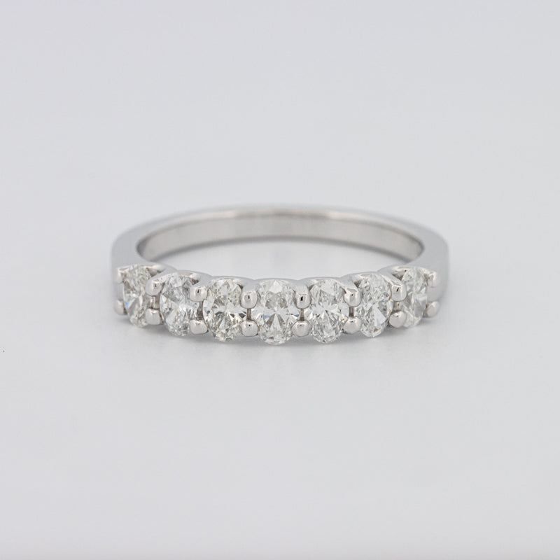 7 Half Oval Floating Eternity Ring