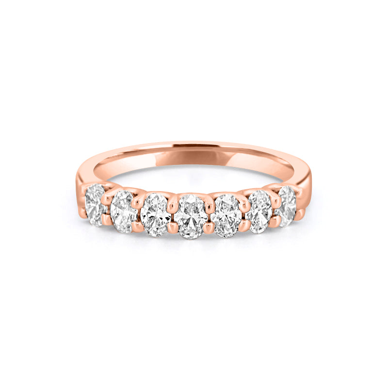 7 Half Oval Floating Eternity Ring