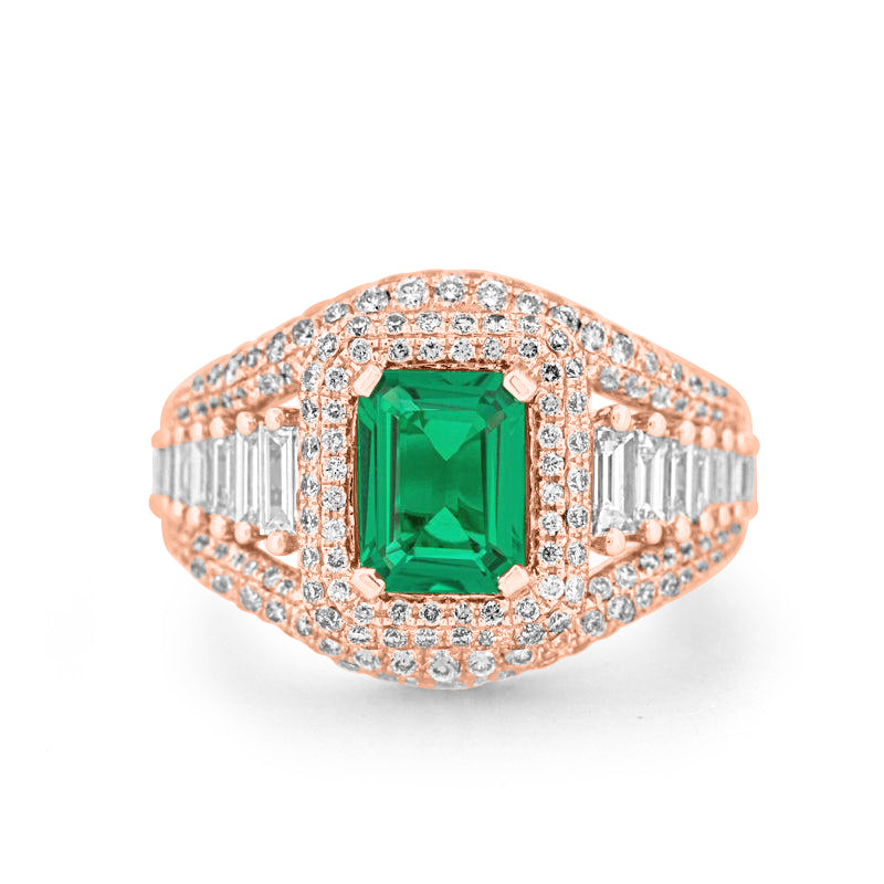 "Harper" groene smaragdgroene ring