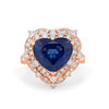 Heart-shaped Madagascar Blue Sapphire Ring
