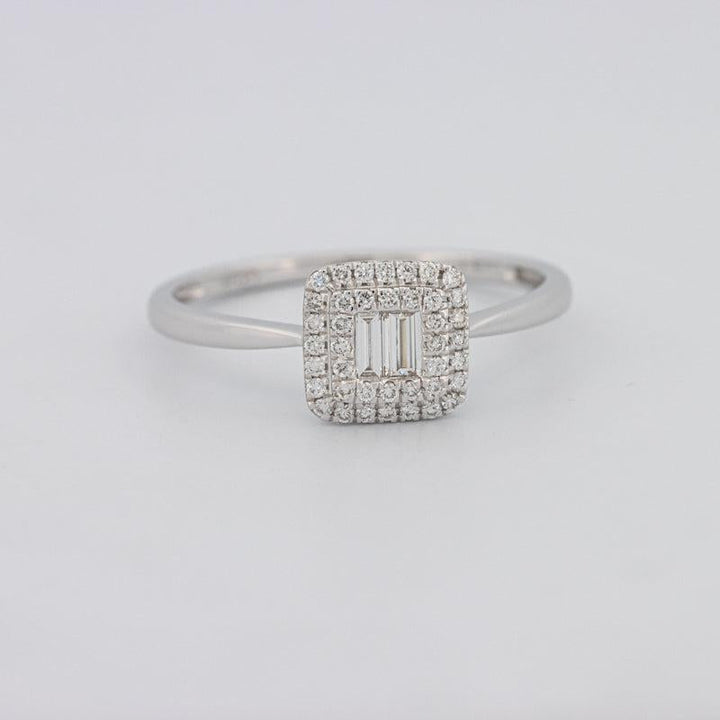 Invisible Baguette Diamond Ring