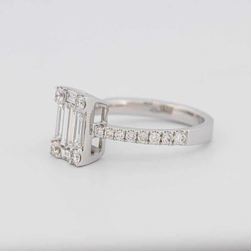 Invisible Emerald Diamond Ring