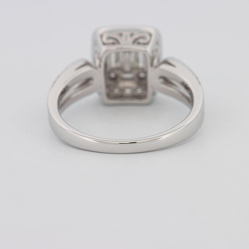 Invisible Halo Square Diamond Ring