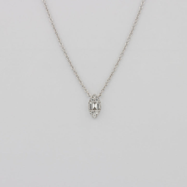 Invisible Marquise Diamond Pendant (small)