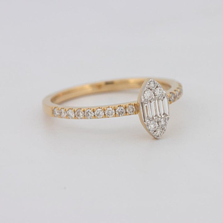 Invisible Marquise Diamond ring