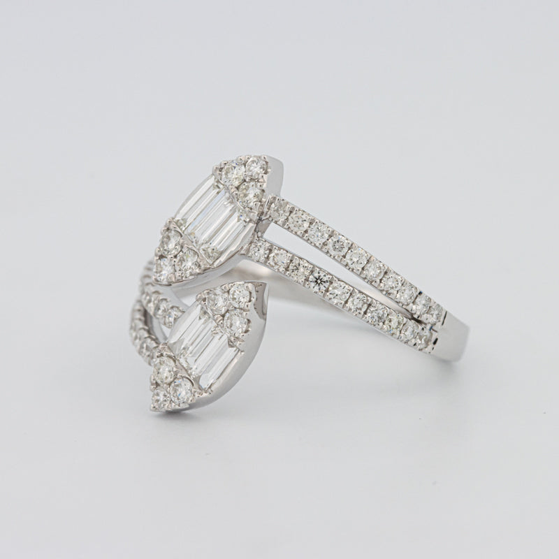 Invisible Marquise Twinny Ring