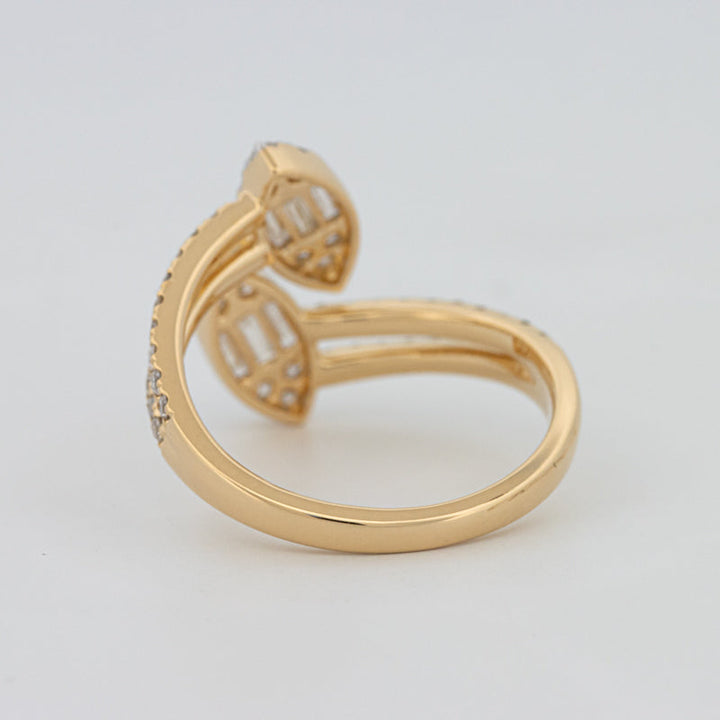 Invisible Marquise Twinny Ring