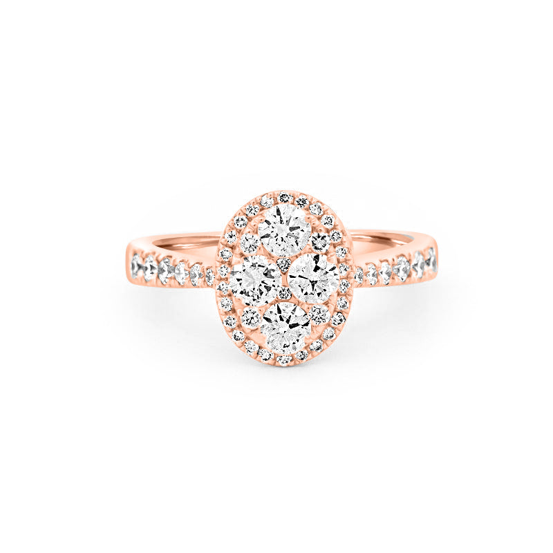Invisible Oval Diamond Ring