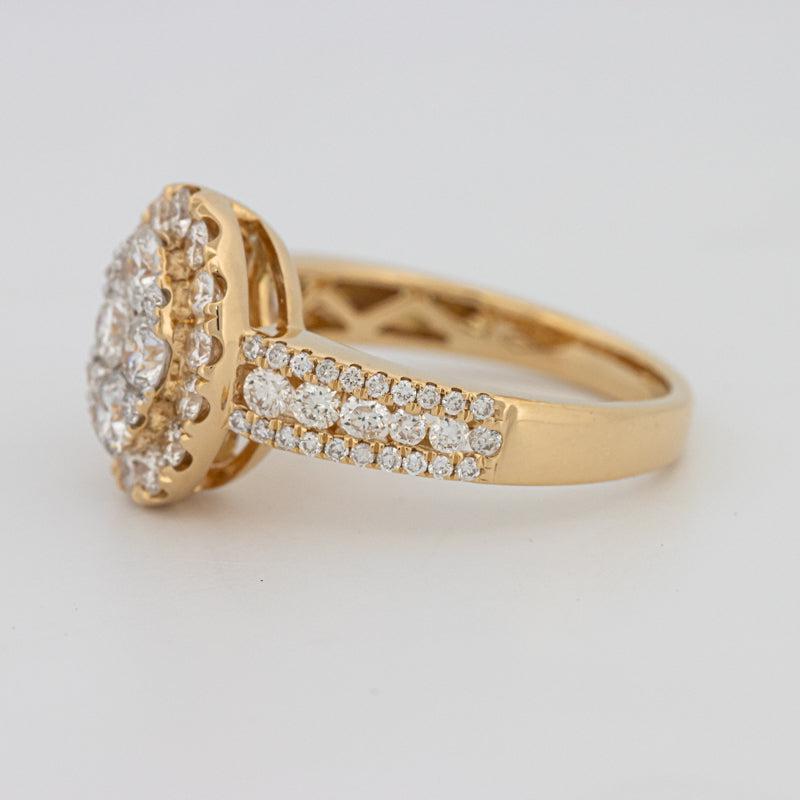 Invisible Oval Diamond ring
