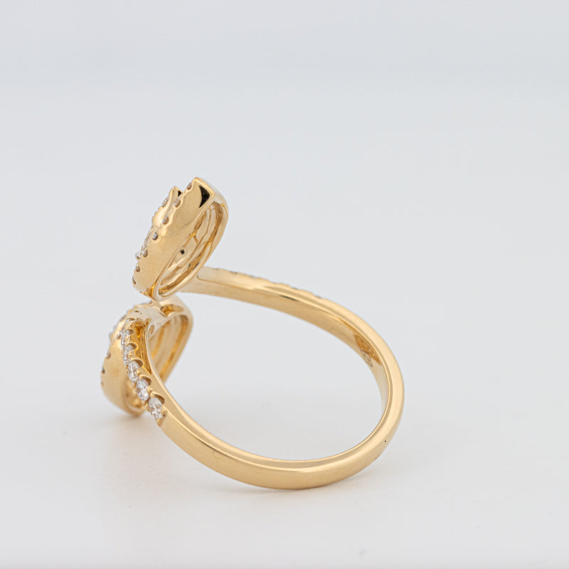 Invisible Pear-shape Twinny Ring