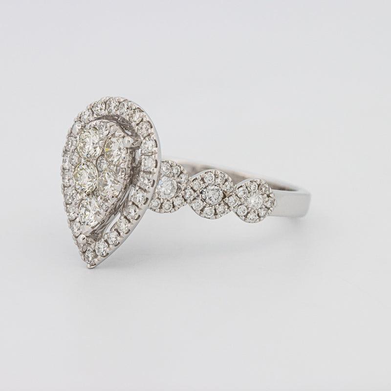 Invisible Pearshape Diamond Ring