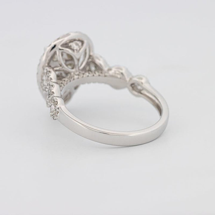 Invisible Pearshape Diamond Ring