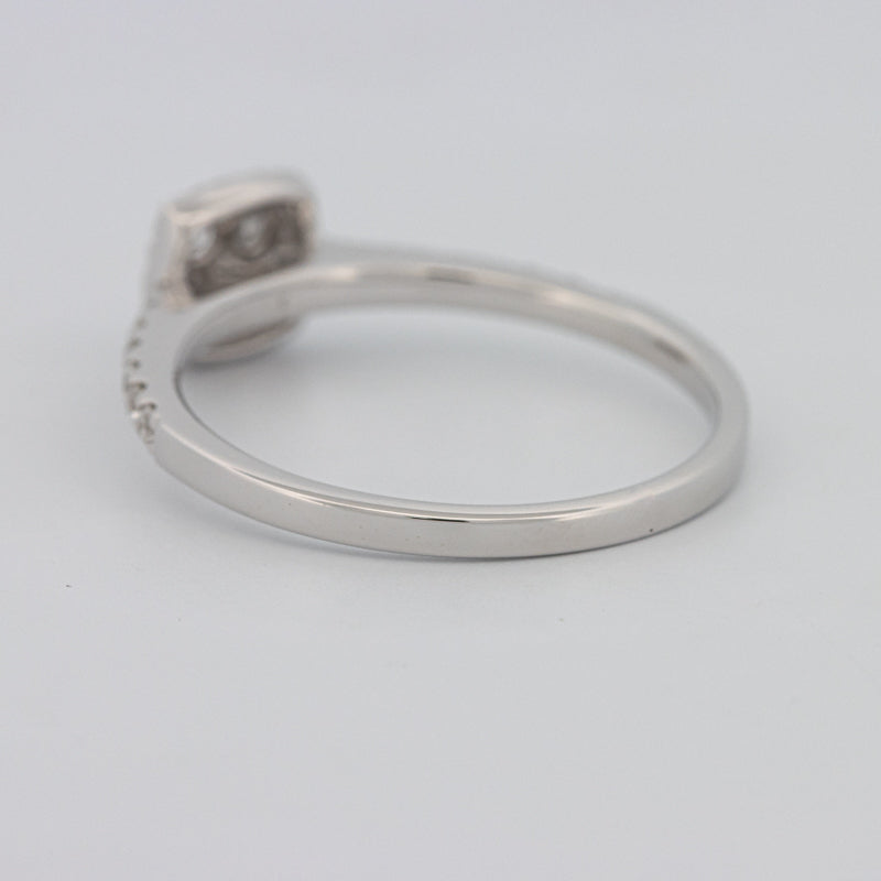 Invisible Square Halo Diamond Ring