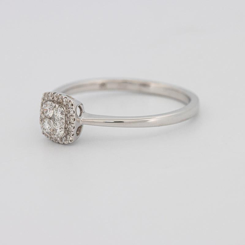 Invisible square diamond ring (small)