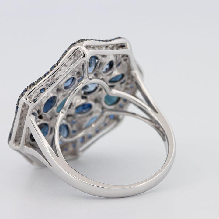 Mosaïc Blue Sapphire Gemstone Ring