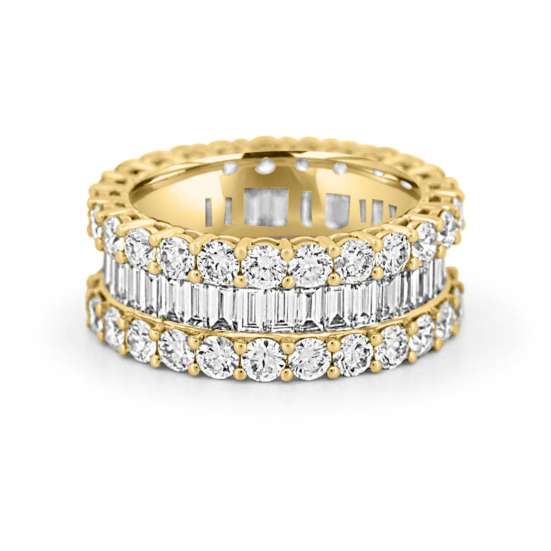 les bon bon】diamond half eternity ring YG-