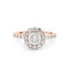 Round Halo Solitaire Ring