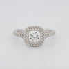 Square Radiant Double Halo Solitaire with Split Band