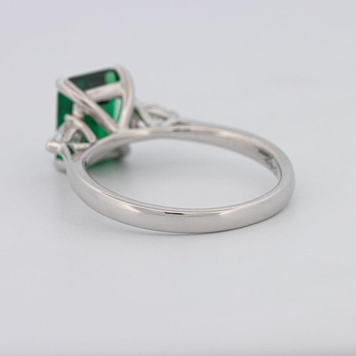 Square Radiant Green Emerald Ring