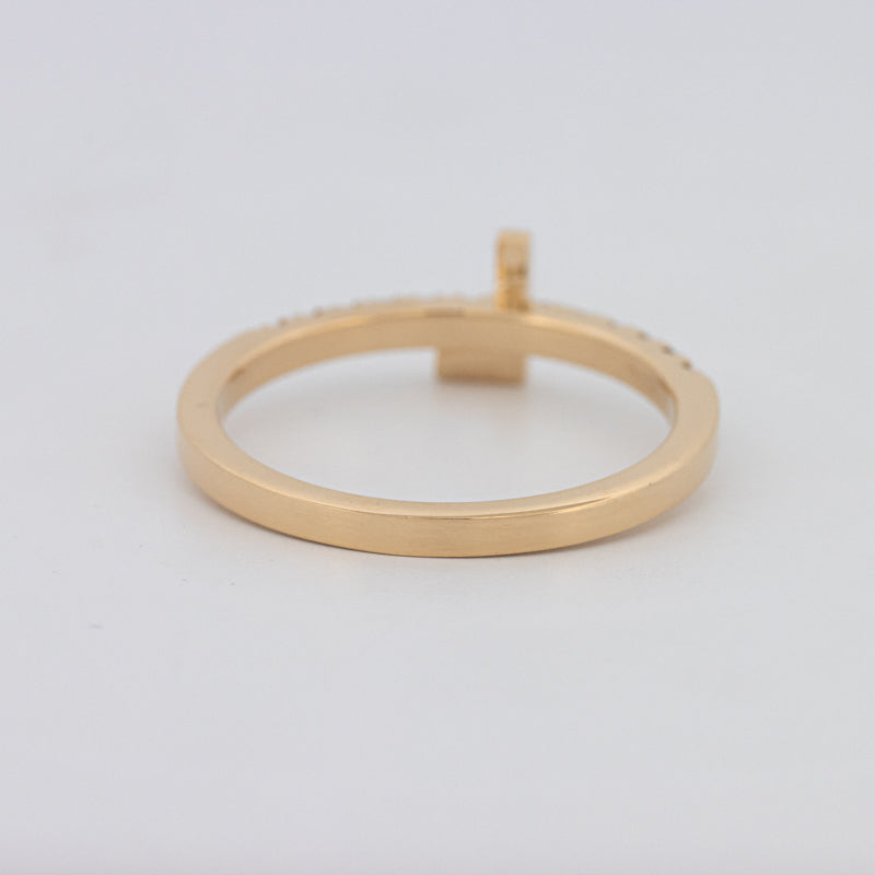 Stackable Initial "L" Diamond Ring