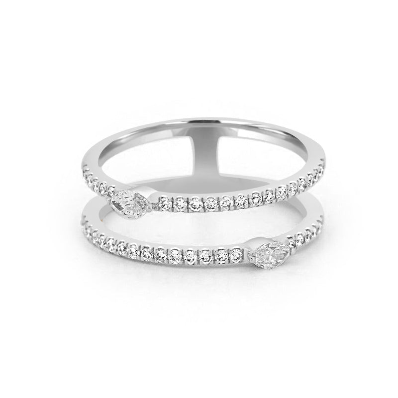 Twin Marquise Pave Ring exclusive at ZIZOV DIAMONDS