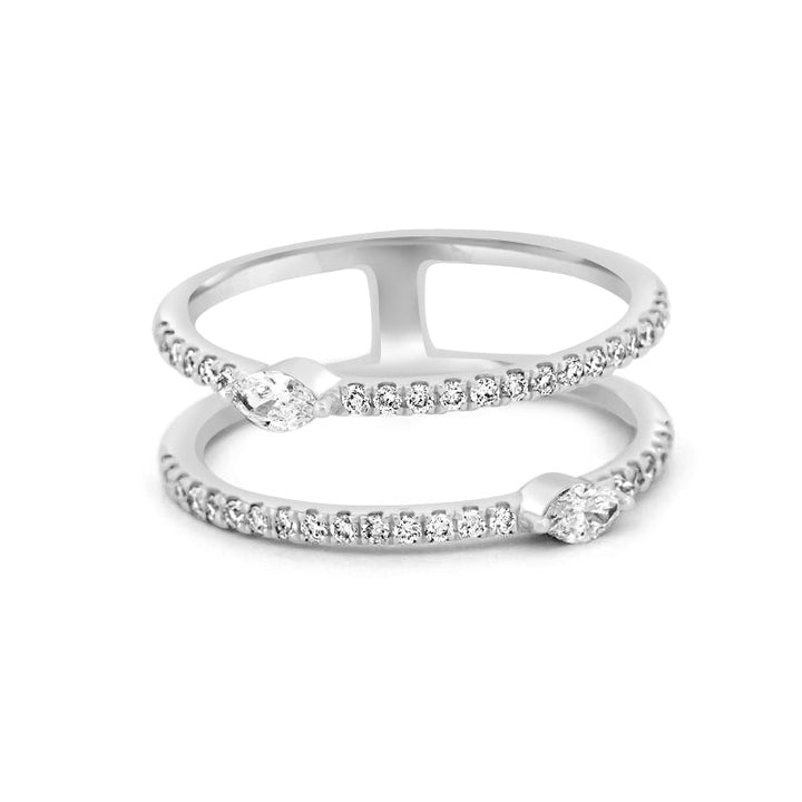 Twin Marquise Pave-Ring