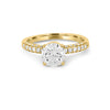 Under-Halo Ronde Pave Solitaire