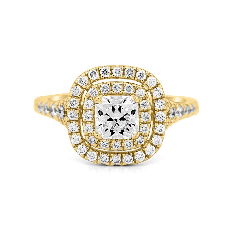 "Bella" Halo Solitaire (medium) - ZIZOV DIAMONDS
