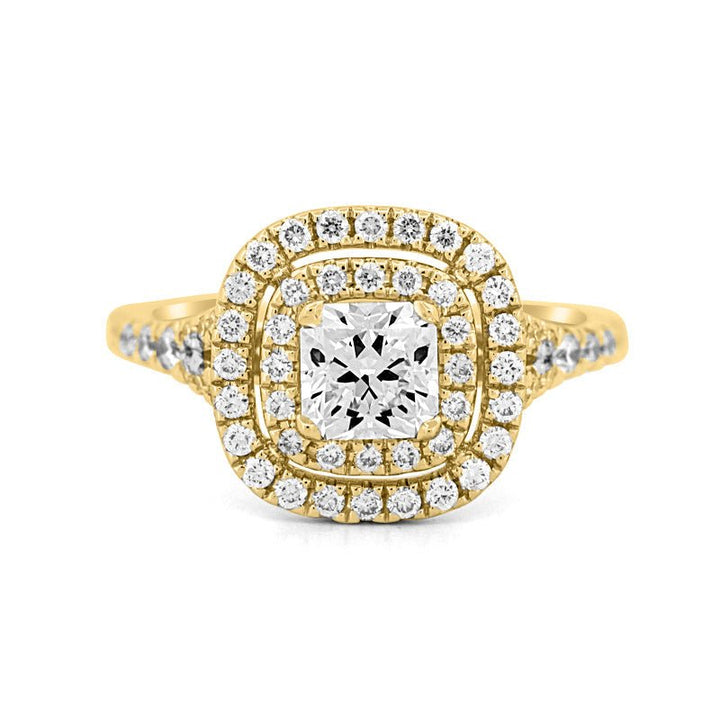 "Bella" Halo Solitaire (medium) - ZIZOV DIAMONDS
