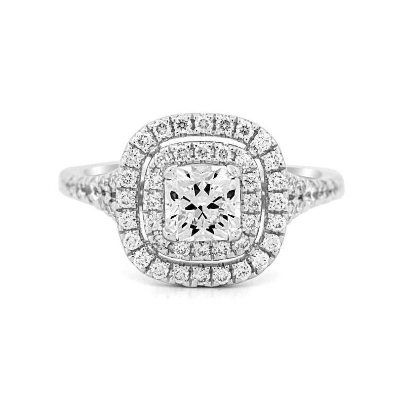 "Bella" Halo Solitaire (medium) - ZIZOV DIAMONDS