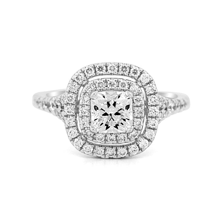 "Bella" Halo Solitaire (medium) - ZIZOV DIAMONDS