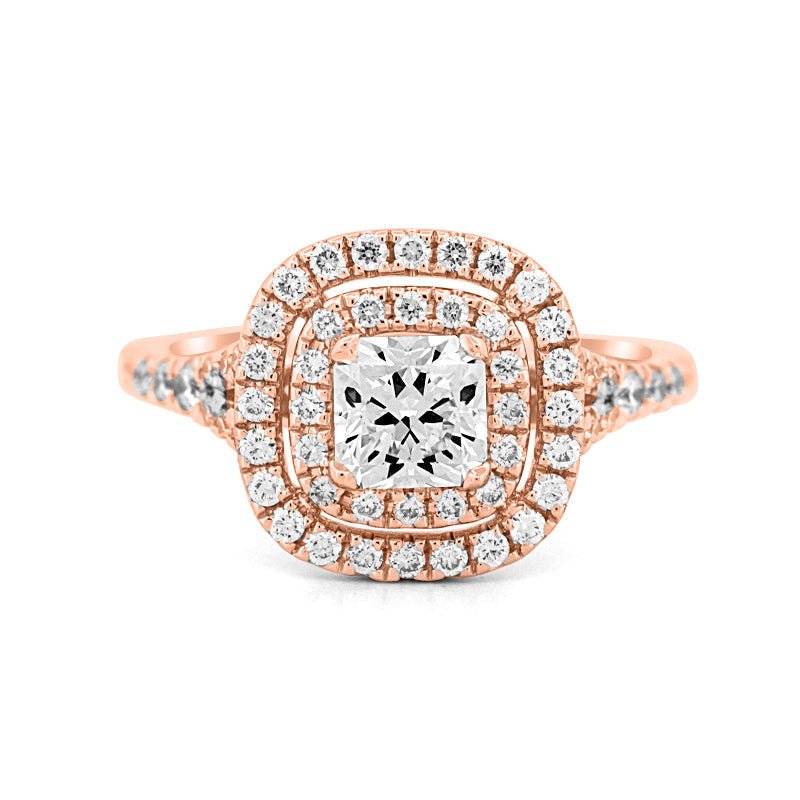 "Bella" Halo Solitaire (medium) - ZIZOV DIAMONDS
