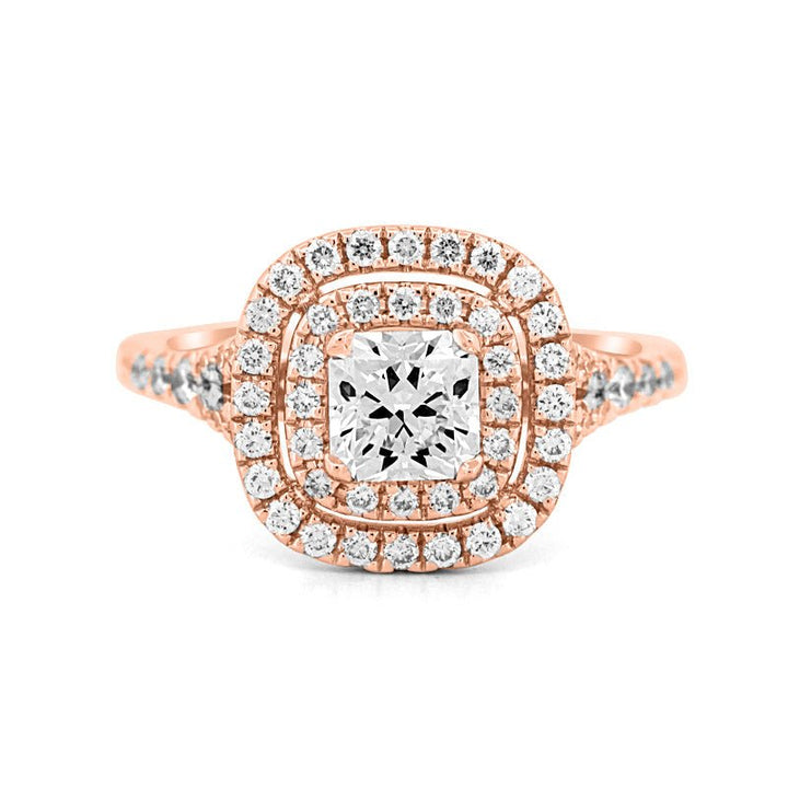 "Bella" Halo Solitaire (medium) - ZIZOV DIAMONDS