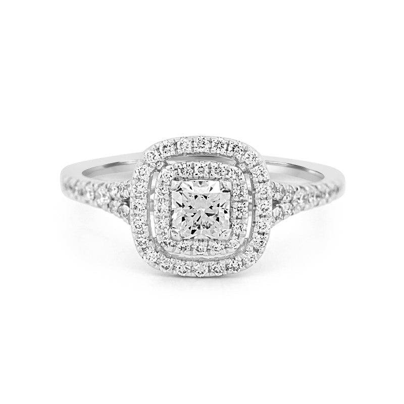 "Bella" Halo Solitaire (small) - ZIZOV DIAMONDS