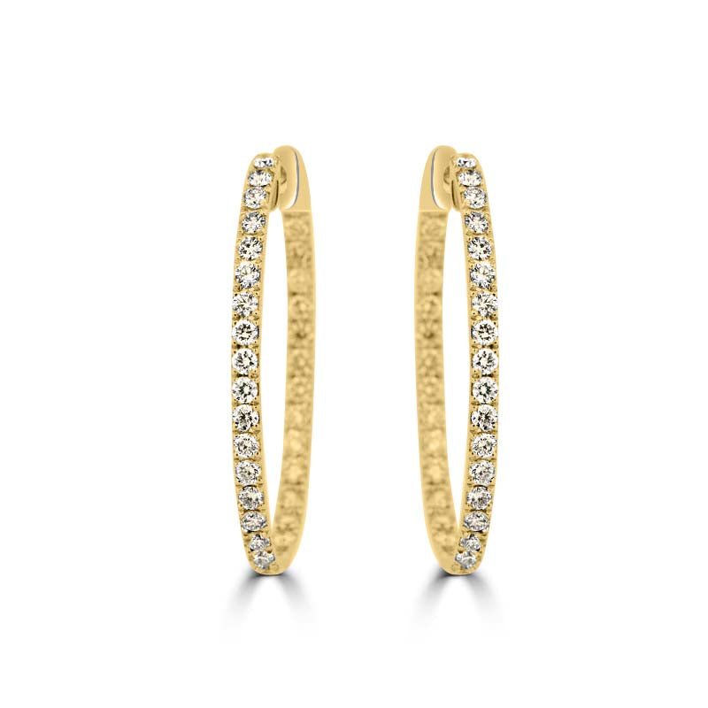 Big Diamond Hoops (LG) - ZIZOV DIAMONDS