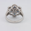 Blue Sapphire and Diamond Flower Ring - ZIZOV DIAMONDS