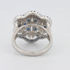 Blue Sapphire and Diamond Flower Ring - ZIZOV DIAMONDS