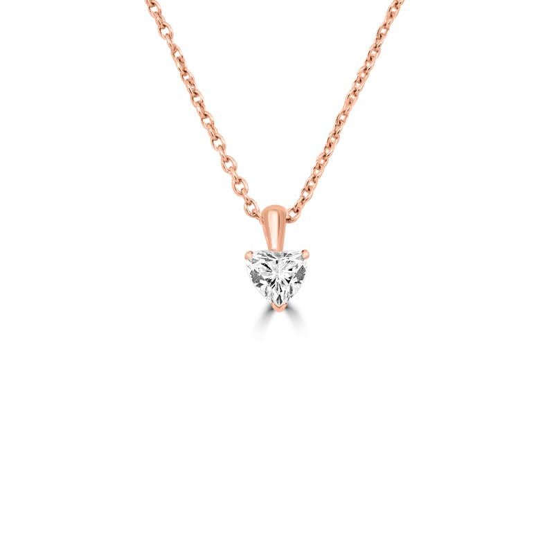 Classic Heart - shape Solitaire Pendant - ZIZOV DIAMONDS