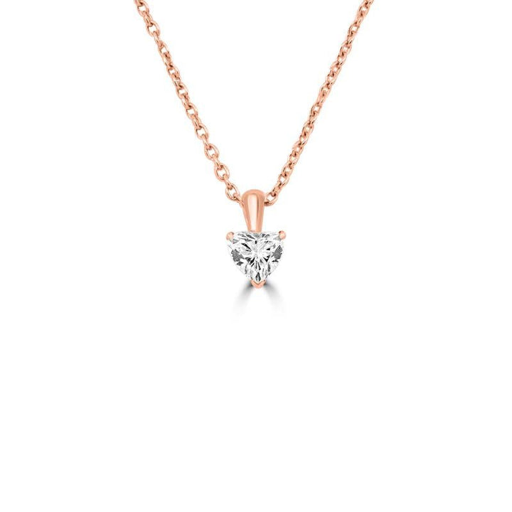 Classic Heart - shape Solitaire Pendant - ZIZOV DIAMONDS