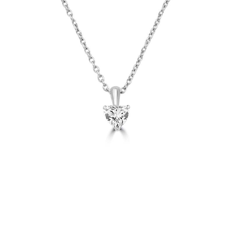 Classic Heart - shape Solitaire Pendant - ZIZOV DIAMONDS