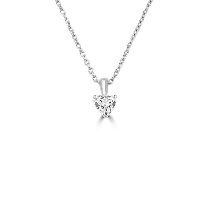 Classic Heart - shape Solitaire Pendant - ZIZOV DIAMONDS