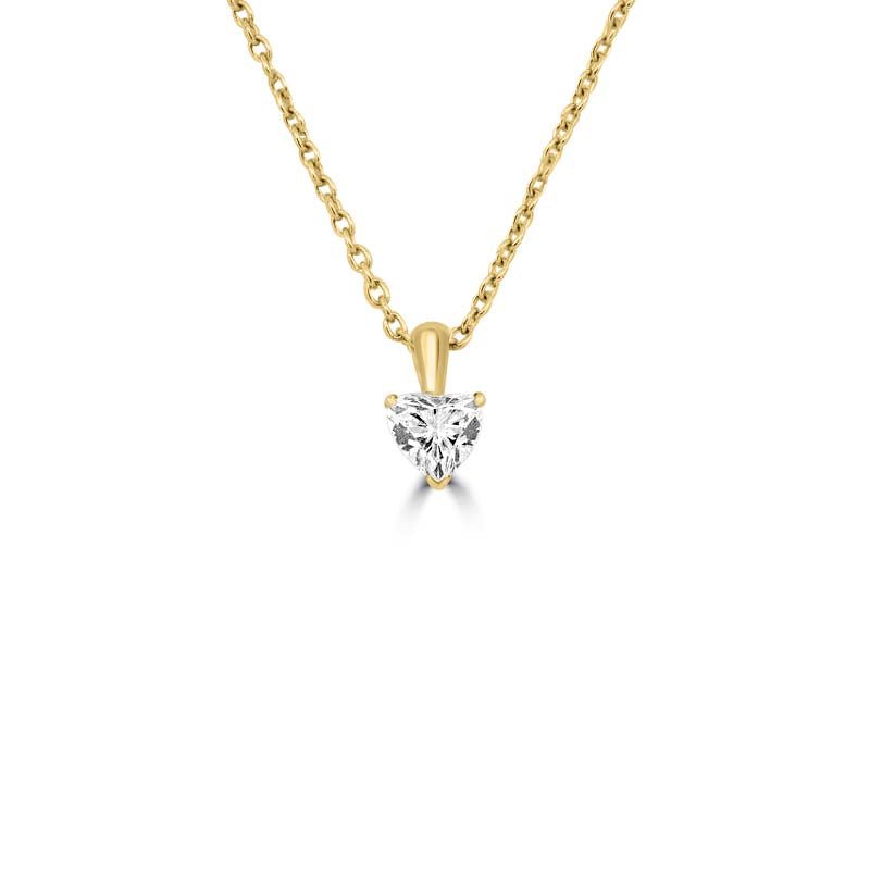 Classic Heart - shape Solitaire Pendant - ZIZOV DIAMONDS