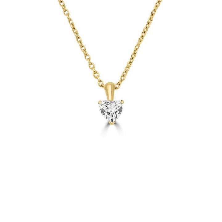 Classic Heart - shape Solitaire Pendant - ZIZOV DIAMONDS