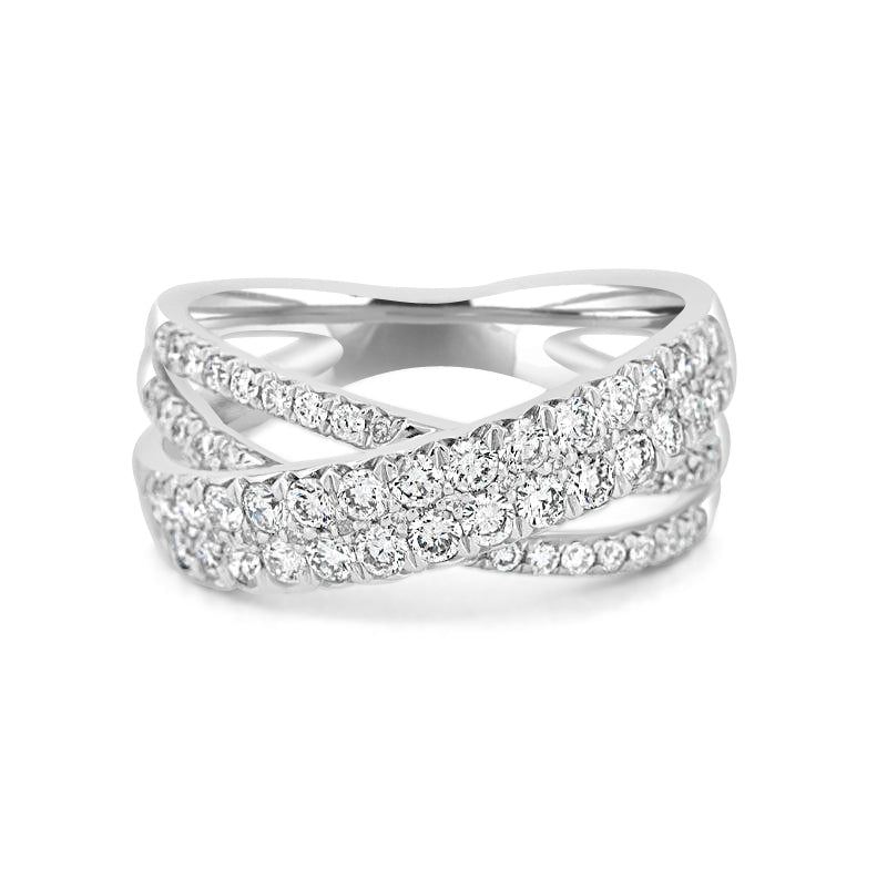 Crossover diamond ring - ZIZOV DIAMONDS