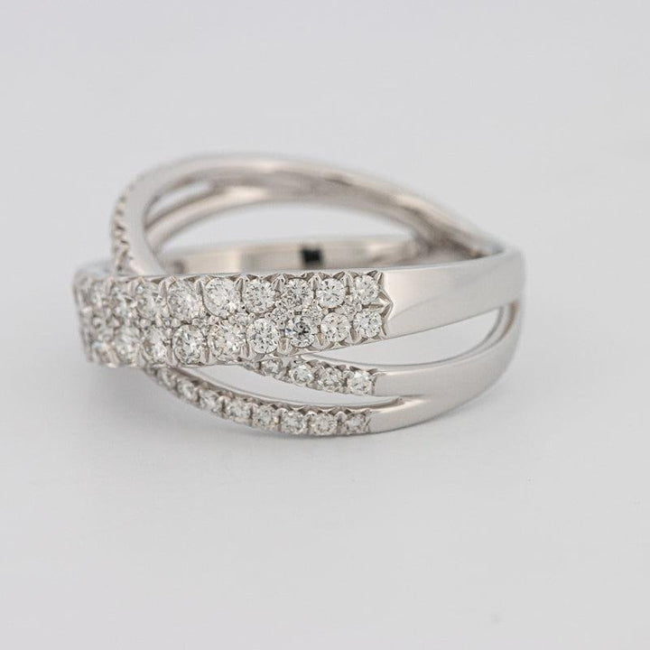 Crossover diamond ring - ZIZOV DIAMONDS